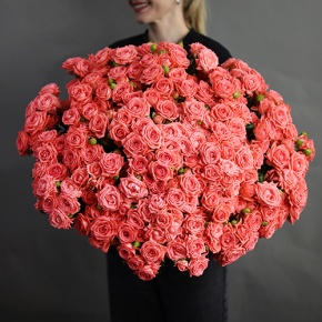Букет из 39 коралловых кустовых роз (50 см) в Лыткарино