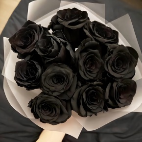 Букет "Черная королева" из 11 черных роз Эквадор (60 см) в Лыткарино