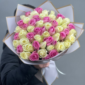 Букет из 51 розы микс  (40 см) в Лыткарино