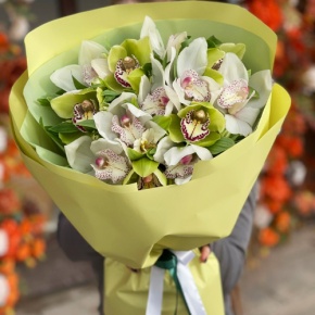 Букет "Бруклин" из орхидей и альстромерий в Лыткарино