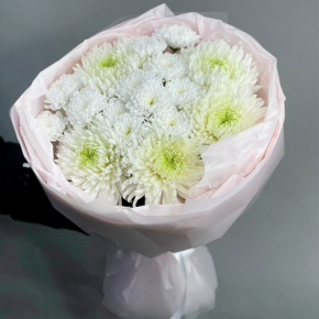 Букет из микса белых хризантем Магнум  в Лыткарино