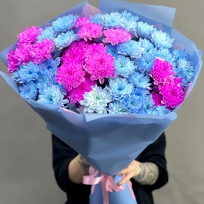 Букет "Матильда" из 15 кустовых хризантем в Лыткарино