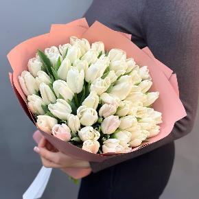 Букет из 49 белых тюльпанов в Лыткарино