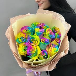 Букет из 15 радужных роз в Лыткарино