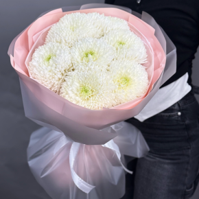 Нежный букет из 7 хризантем Магнум в Лыткарино