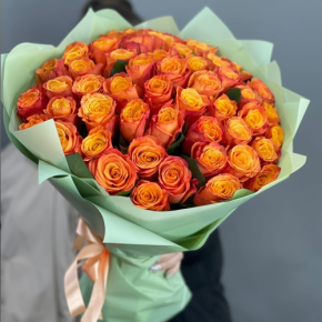 Букет из 71 огненной розы (40 см) в Лыткарино