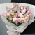 Букет "Крем сода" из роз, эустом и хамелациума в Лыткарино