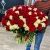 Букет 151 роза красный и белый микс (60 см) в Лыткарино