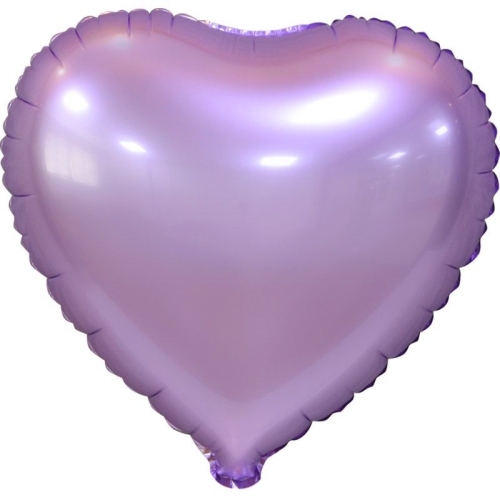 Сердце сиреневое фольгированный шар с гелием (45 см) в Лыткарино