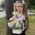 Композиция с георгинами на 1 сентября в белом ящике в Лыткарино
