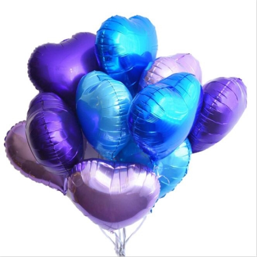 Сердце голубое фольгированный шар с гелием (45 см) в Лыткарино
