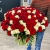 Букет 151 роза красный и белый микс (60 см) в Лыткарино