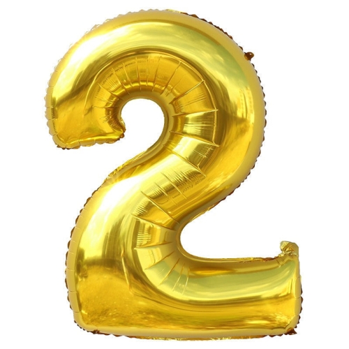 Шар гелиевый цифра 2 (40х102 см) в Лыткарино