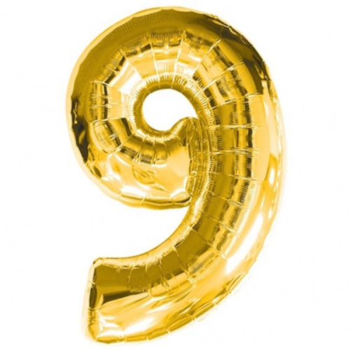 Шар гелиевый цифра 9 (40х102 см) в Лыткарино